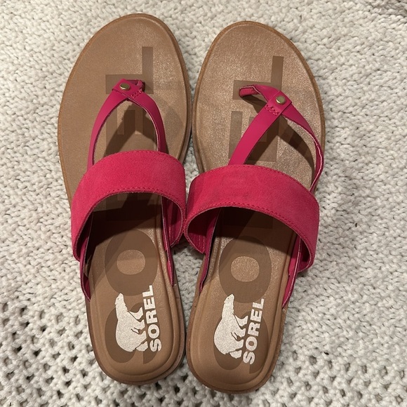 Sorel Women's Pink Sandals Size 10 - Picture 5 of 7